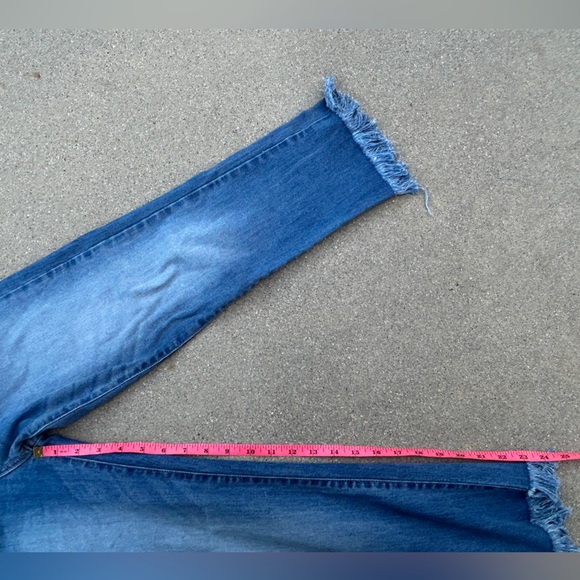 Flying Monkey Distresed Denim Jeans Women Size 27 - Picture 4 of 9